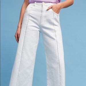 Anthropologie White Pilcro Pants